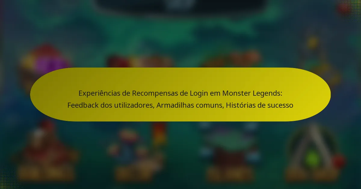 Experiências de Recompensas de Login em Monster Legends: Feedback dos utilizadores, Armadilhas comuns, Histórias de sucesso