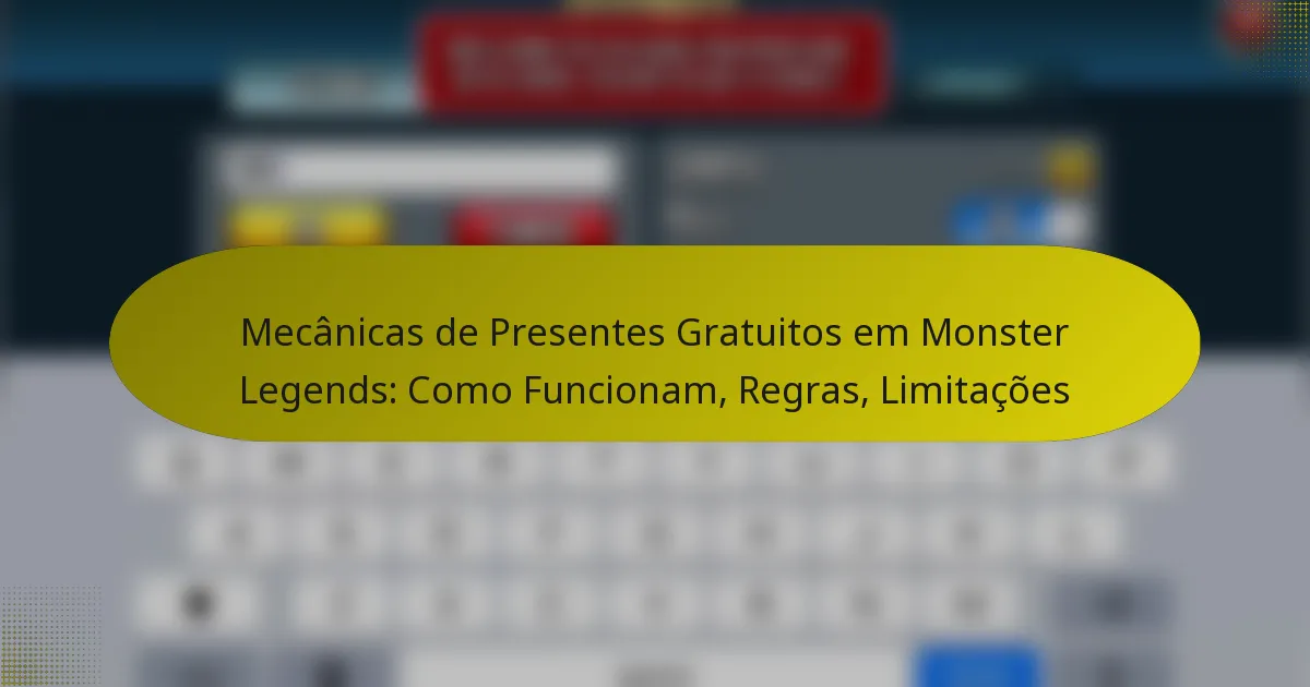 Mecânicas de Presentes Gratuitos em Monster Legends: Como Funcionam, Regras, Limitações